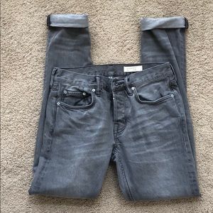AllSaints grey Jeans in the Rex fit.